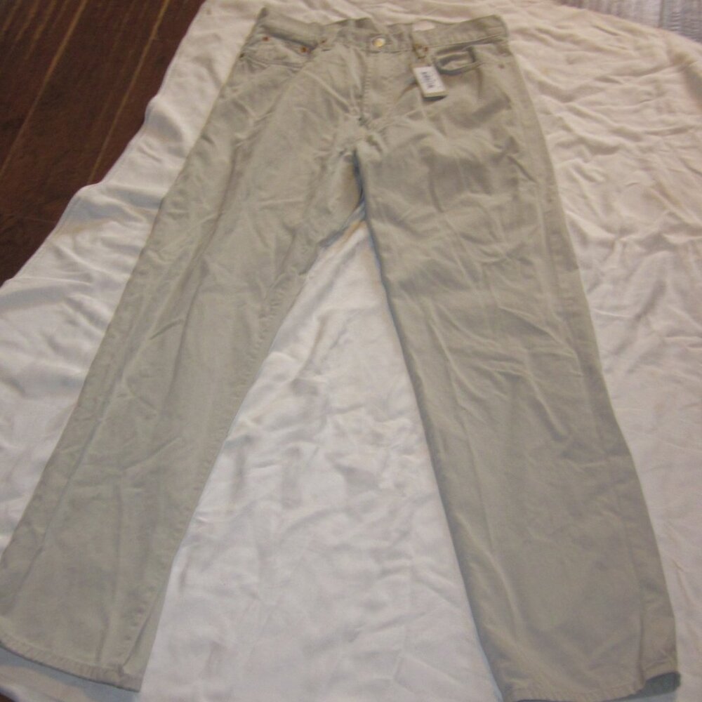 Vtg Y2k New Lucky Dunagrees khaki jeans relaxed fit 32 x32 new with tag